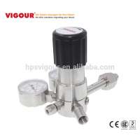 Stainless steel dual stage victor co2 pressure regulator with gauge