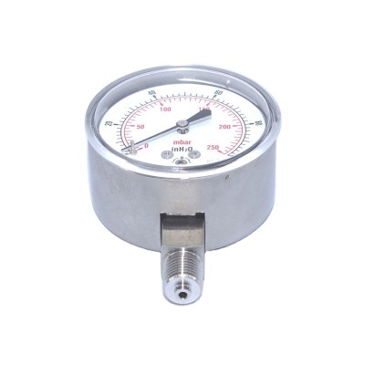 Proof Gas Pressure Test Gauge Back Connection Flush Mounting