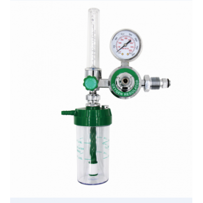 Copper plating hospital oxygen cylinder medical  pressure regulator CGA 540  connection with Flow meter and humidifier bottle