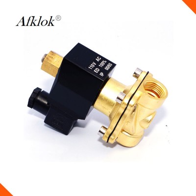 2W-32K Brass High Temperature Solenoid Valve 11/4" Polit Type Normally Open AC 110V Voltage