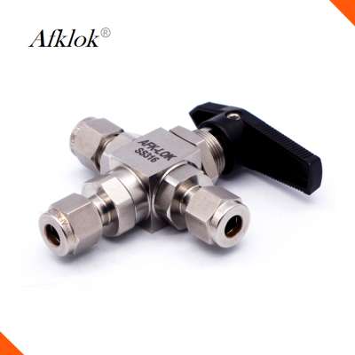 Nitrogen Oxygen Helium 3-Way Ball Valve for Gas Oil