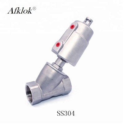 Sanitary Type Stainless Steel Thread Ends Angle Seat Valve