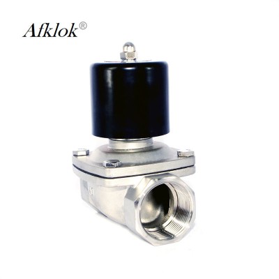 Famous  Brand AFK  2W Series Direct-acting Diaphragm Type Stainless Steel Solenoid Valve Normally closed Type