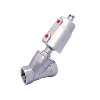 DN50 Pneumatic Stainless Steel Angle Seat Valve with Actuator