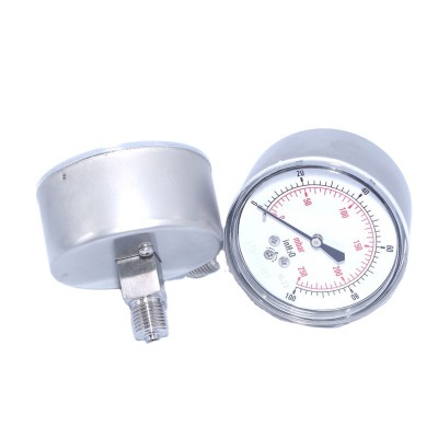 Stainless  Steel Pressure Test Gauge Back Connection Flush Mounting