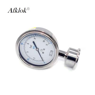 90 mm  Clamp Connect Gas Leak Test Gauge , Sanitary Type Lp Gas Pressure Gauge l High Precision